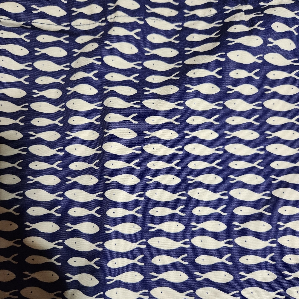 Garnet Hill Blue and White Mini Skirt - Picture 4 of 11